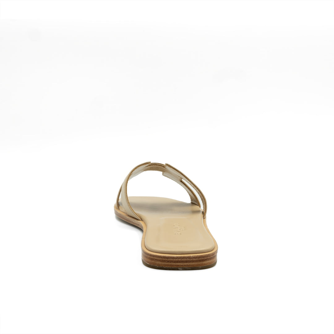 Cut-Out Slide Sandals - Beige