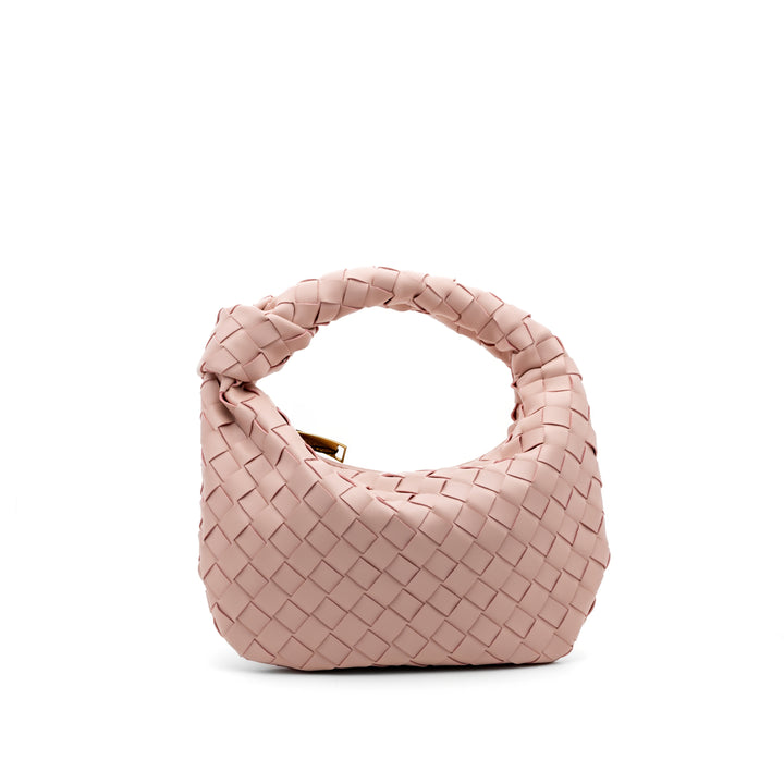 Woven Knot Handle Bag - Pink