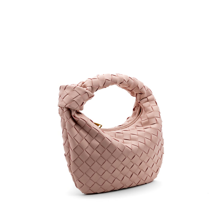 Woven Knot Handle Bag - Pink