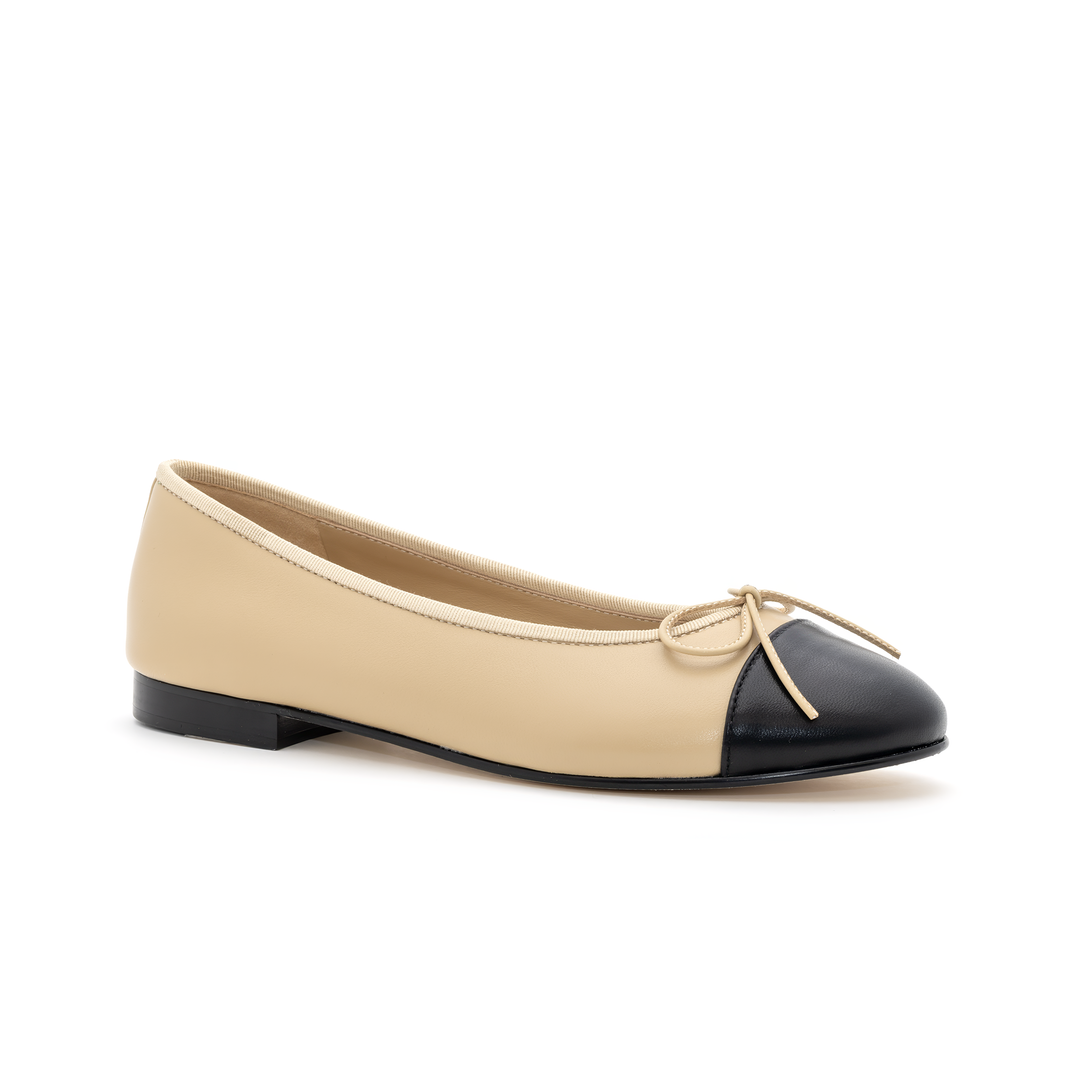 Ballet Flats - Beige and Black