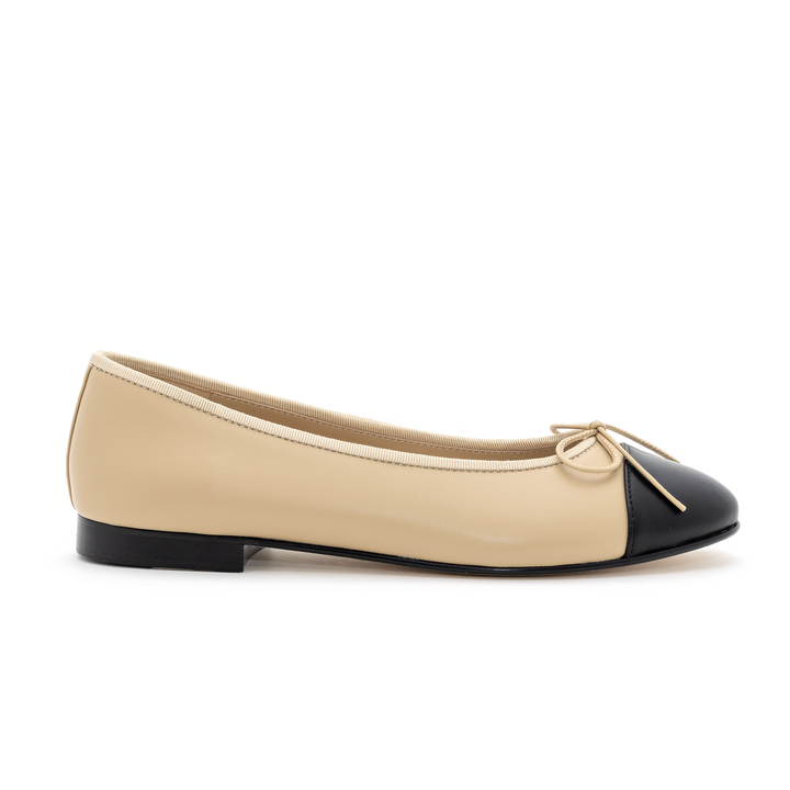 Ballet Flats - Beige and Black