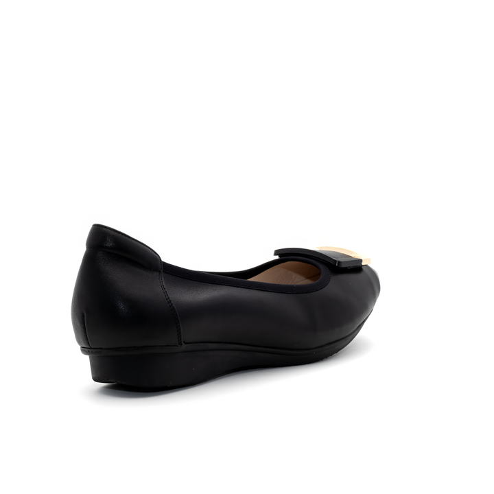 All-Day Comfort Flats with Bow Detail - Black