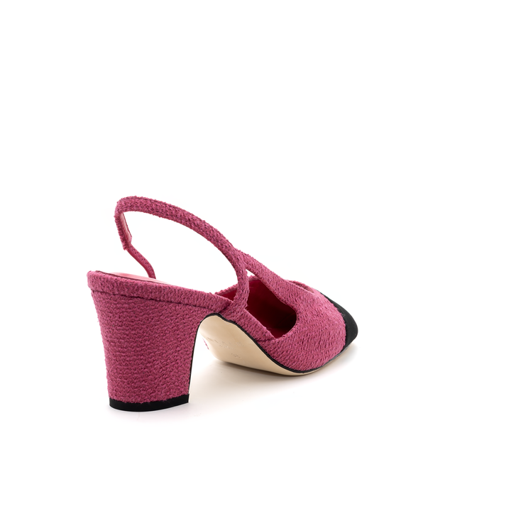 Slingback Mid-Heel Pumps - Pink